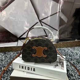 CELIES Triumphal arch bag 2024 Spring/Summer New Arch Half Moon Cow Leather Printed Round Cake Small Square Single Shoulder Diagonal Straddle Handbag