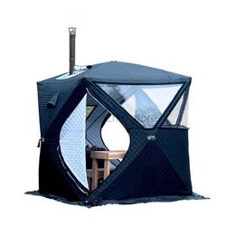 Tents and Shelters Outdoor 3-4person 4Season Sauna House with Thickened Warmthwinter Fishing Tent Large Window/chimney Mouthquick Open Portable 240322
