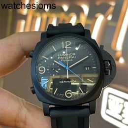 Mechanical Watches Panerass Luxury Certificate Limited Edition Ceramic Pam00580 Automatic Watch Waterproof Wristwatches Designer Fashion