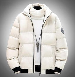 Men039s Down Parkas Streetwear Jackets Parka Harajuku Winter Jacket Cargo Coat Outwear White 5XL Men Oversize Thicken Short C9751550