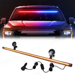 Other Car Lights 96 LED 3030 Beads Front Windshield Car Strobe Light Bar Traffic Signal Emergency Flash Car Roof Warning Light 12V-24L204