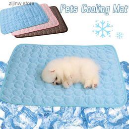 kennels pens Dog cooling mat summer mat pet mat dog mat cat blanket sofa breathable summer washable pet supplies accessories Y240322