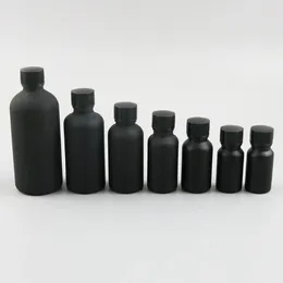 Storage Bottles MaBlack Glass Dispense Essential Oil Bottle With Brush Cap 10ml 20ml 30ml 50ml 100ml Nail Polish 12pcs