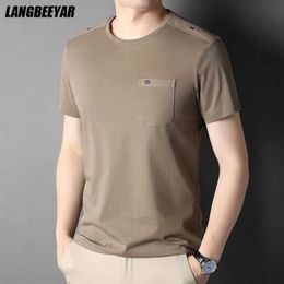 Men's T-Shirts High end new summer brand designer luxury top city mens T-shirt Vip short sleeved casual fashion mens clothing 2023 J240322