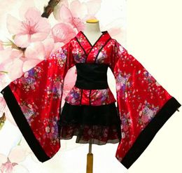 Traditional Japanese Costume Halloween Anime Cosplay Uniform Women Lolita Maid Dress Themed Party Outfit Sexy Sakura Kimono Fancy 2857875