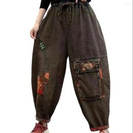 Women's Jeans Chinese Fashion Designer 2024 Spring Denim Harem Trousers Women Classic Vintage Loose Casual Harajuku