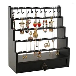 Storage Boxes 5-Layer Stepped Jewelry Rack Set Display Stand Earrings Necklaces Rings Desktop Earring Kit