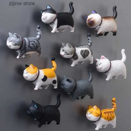 Fridge Magnets Frozen Magnet Cute Cat Series Refrigerant Magnet 3D Cat Magnet Home Decoration Creative Gift Animal Refrigerant Sticker Y240322