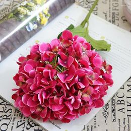 Decorative Flowers Artificial Hydrangea Flower For Wedding Birthday Party Decoration DIY Garland Wall Pography Background Accessories