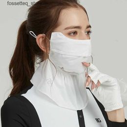 Fashion Face Masks Neck Gaiter Golf Sunscreen Full face Sunscreen Bingozi facial mask Outdoor UV Protection Face and Neck Protection Scarf L240322