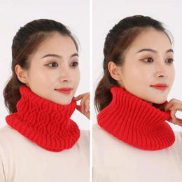 Scarves Elastic Scarf Cosy Knitted Winter For Women Thick Warm Windproof Neck Protection With Anti-shrink Design Heat
