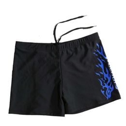 S Trunks for Men to Prevent Awkwardness, with A Five Point Flat Angle, Professional Hot Spring Oversized Swimsuit Equipment, Men's Rope Swim Trunks for