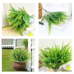 Decorative Flowers Maintenance-free Outdoor Plant Realistic Uv Resistant Artificial Ferns Branches For Indoor Garden Decor Landscaping