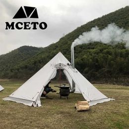 Tents and Shelters New 1-2 Person Pyramid Tent Shelter Ultralight Outdoor Camping Teepee With Snow Skirt With Chimney Hole Hiking Backpacking Tents 240322
