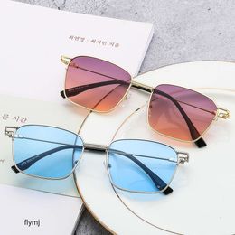 2 Pcs Fashion Luxury Designer 2023 Sunglasses Fashion Metal Box Ultra Light Sunglasses Korean Edition Trendy Instagram Wind Uv Protection