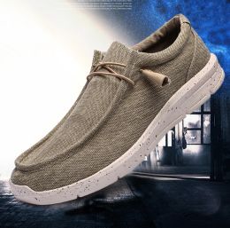 Shoes Canvas Shoes Men Fashion Breathable Comfort Casual Flat Loafers Male Classic Slip on Flat Shoes Moccasin Lazy Shoes 2023