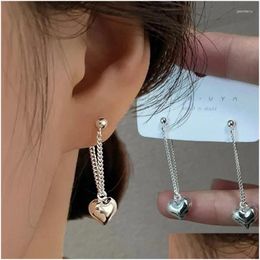 Dangle Chandelier Earrings Fashion Pendant Korean Love Drop Ear Studs Trendy Earring Female Chain Tassel Wear Women Jewelry Ornaments Otil4