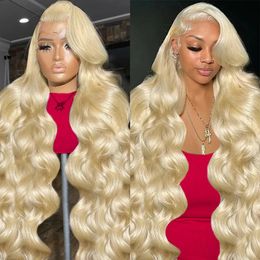 Hairinside 30 40 Inch HD 613 Body Wave 13x6 Lace Front Human Hair Wig Colour 250% 13x4 Honey Blonde Lace Frontal Wigs For Women 240314