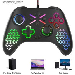 Game Controllers Joysticks RGB LED Colorful PC Game For Window Gamepad 6-Asix Turbo Control Controller Video Gaming ConsoleY240322