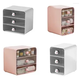 Kitchen Storage 3 Tiers Makeup Organiser Holder Cosmetic Box Bathroom Countertop Desk With Drawers