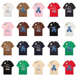 Brand Men Tops Cartoon Beer Printed Tees Luxury Designer Tshirt Skateboard Oversize Short Sleeve Breathable Tees For Teenager