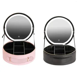 Cosmetic Bags Makeup Bag With Mirror Compartments Professional Cosmetics Storage