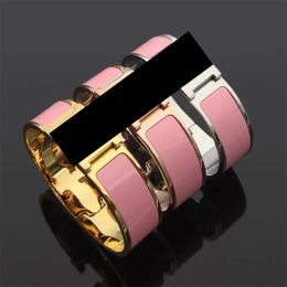 Designer bracelet 18mm men s bracelet for women s classic titanium steel and enamel bracelet gold plated never fade non allergic gold bracelet