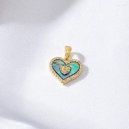 Pendant Necklaces Wholesale Natural Abalone Shell Heart Diy Necklace Accessories