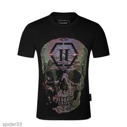 Plein Bear t Shirt Mens Designer Tshirts Brand Clothing Rhinestone Pp Skulls Men T-shirt Round Neck Ss Skull Hip Hop Tshirt Top Tees 16844 5ZUG