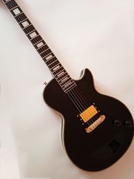 Custom electric guitar 6 strings glossy Black 1pcs Humbucker Pickup mahogany wood body, rosewood fingerboard