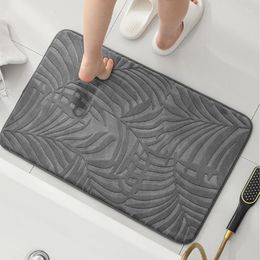 Bath Mats Memory Foam Floor Mat Absorbent Non-slip Bathroom Doorway Bedroom Carpet Foot Thicken