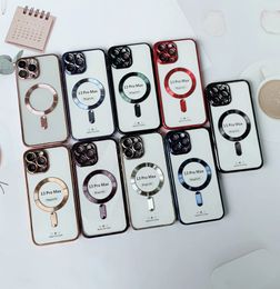 Preço de fábrica TPU sucção magnética capa de telefone à prova de choque para iPhone 15 14 13 12 11 Pro Max casos com bolsa OPP