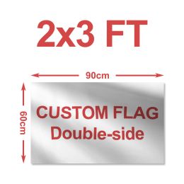 Accessories Custom flag 60*90 cm Double Side Polyester Flag all logo all color royal flag With White Sleeve Metal Gromets
