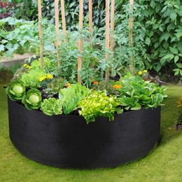 Bags Planting Bucket Solid Color Indoor and Outdoor Circular Planting Bag Non Woven Fabric Home Garden Seedling Bucket Plant Bag