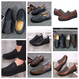 Casual Shoes GAI sneakers sports Cloth Shoes Men Single Business Classic Tops Shoes Soft Sole Slipper Flat Leathers Men Shoes Black comfort soft size 38-50