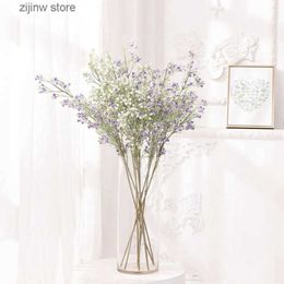 Faux Floral Greenery Purple Gypsophila Artificial Flowers For Wedding Home Decor DIY Bridal Bouquet Indoor Outdoor Christmas Craft Wreath Accessories Y240322