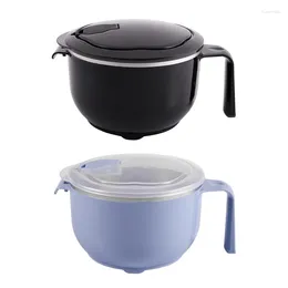 Bowls Double Stainless Steel Chinese Instant Noodle Bowl With Lid Handle Induction Cooker Heating Box Kitchen Lunch