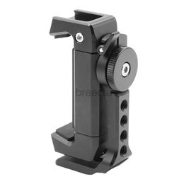 Cell Phone Mounts Holders Universal Smartphone Tripod Mount Adapter Phone Clip Holder 360 Rotation Mobile Clamp with Cold Shoe Mount for Arca-Type Plate 240322