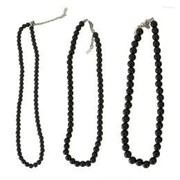 Chains Black Pearls Necklace Can Be Stacked Or Used Alone Long Pearl Necklaces Women