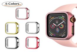Premium Luxury Skin Shell For Apple Watch 4 5 44mm 40mm Series 1 2 3 38mm 42mm For iWatch Diamond Protective Case7771166