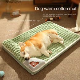 kennels pens Comfortable and thick dog sleeping mat for autumn and winter detachable and washable pet supplies for dog nests Y240322