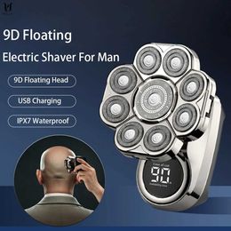 Electric Shavers 9-blade multi beauty kit digital display electric shaver hair trimmer beard shaver wet dry mens facial shaver 240322