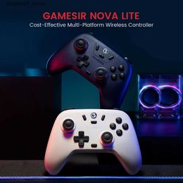 Game Controllers Joysticks New GameSir Nova Lite Gaming Controller Wireless Gamepad for PC Steam Android iOS and Switch with Hall Effect JoystickY240322