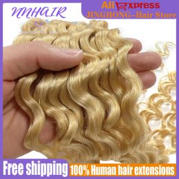 Extensions NNHAIR 100% Human Hair Extensions Tape in Remy Curly Hair Bundles For Women 18Inches