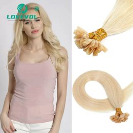 Extensions Flat Tip Hair Extensions Human Hair Straight Flat Tip 100% Remy Human Hair Capsule Keratin Human Fusion Hair Extension 50/100pcs