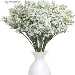 Faux Floral Greenery Explosion Fake Plastic Gypsophila Wedding Bridal Accessories Clearance Vases for Home Decor Diy Gifts Cheap Artificial Flowers Y240322