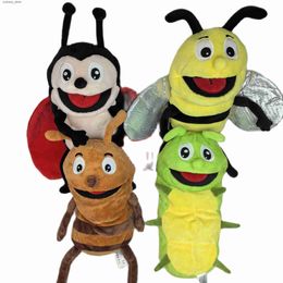 Stuffed Plush Animals 35cm Insect Soft Stuffed Toy Doll Dragonfly Ants butterfly Ladybug Cospaly Plush Doll Educational Baby Toys Hand Finger Puppet L240322