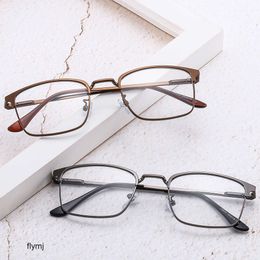 2 pcs Fashion luxury designer 23 New Optical Mirrors for Mens Business White Collar Korean Edition Trendy Ultra Light Small Box Flat Mirror with Adjustable Degrees