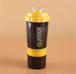 3 Layers Shaker Protein Bottle Powder Shake Cup Water Bottle Plastic Mixing Cup Body Building Exercise Bottle