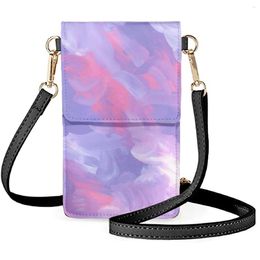 Shoulder Bags Coloranimal Pink Sunset Simple Style Women's Literary Elegant Long Detachable Strap Mobile Phone Bag Holiday Mini Purse